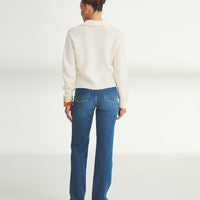 Chunky Cotton Polo Sweater