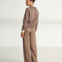Chunky Cotton Polo Sweater