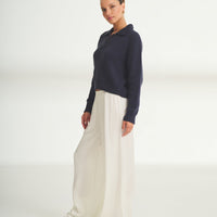Chunky Cotton Polo Sweater
