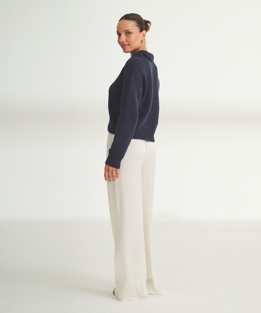 Chunky Cotton Polo Sweater