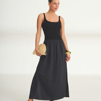 Novelty Cotton Cashmere Mixed Media Dress