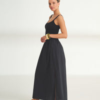 Novelty Cotton Cashmere Mixed Media Dress