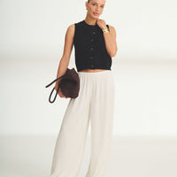 Cotton Sleeveless Cardigan