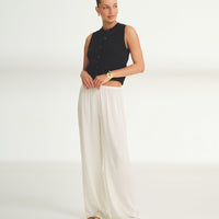 Cotton Sleeveless Cardigan