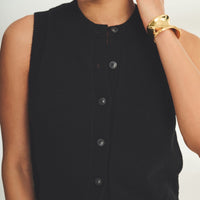 Cotton Sleeveless Cardigan