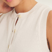 Cotton Sleeveless Cardigan
