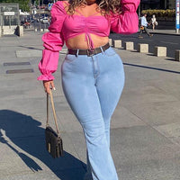 Deep In My Soul Flare Jeans - Light Blue Wash