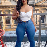 Deep In My Soul Flare Jeans - Medium Blue Wash