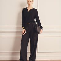 Super Fine Cashmere Long Sleeve Polo
