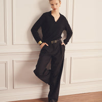 Super Fine Cashmere Long Sleeve Polo