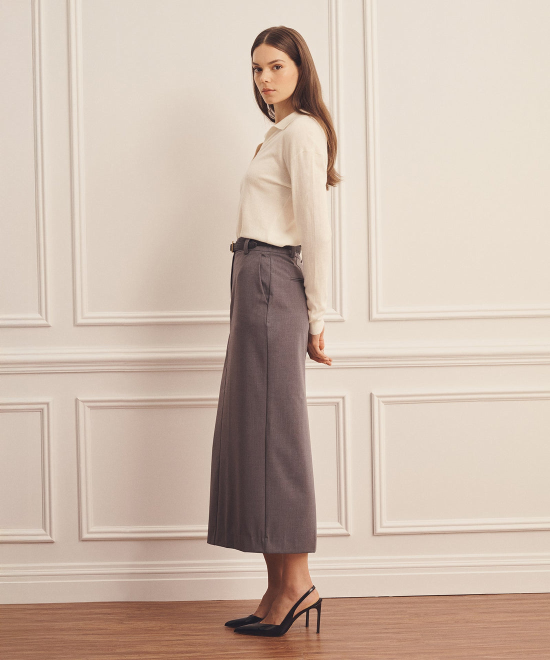 Super Fine Cashmere Long Sleeve Polo