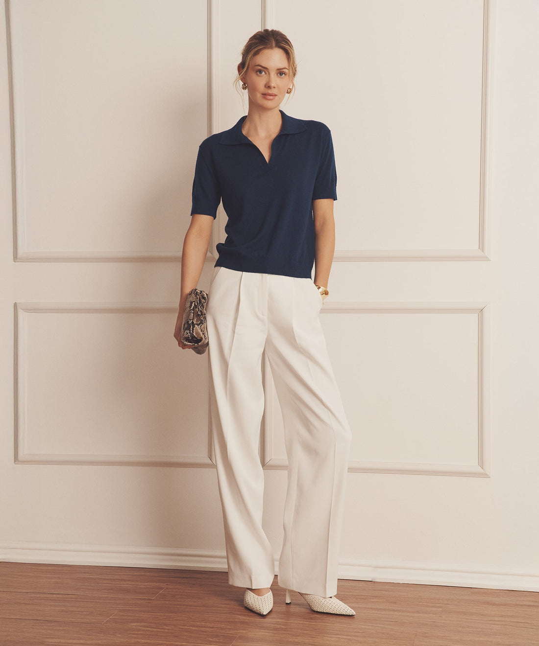 Super Fine Cashmere Short Sleeve Polo