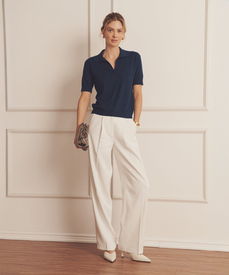 Super Fine Cashmere Short Sleeve Polo