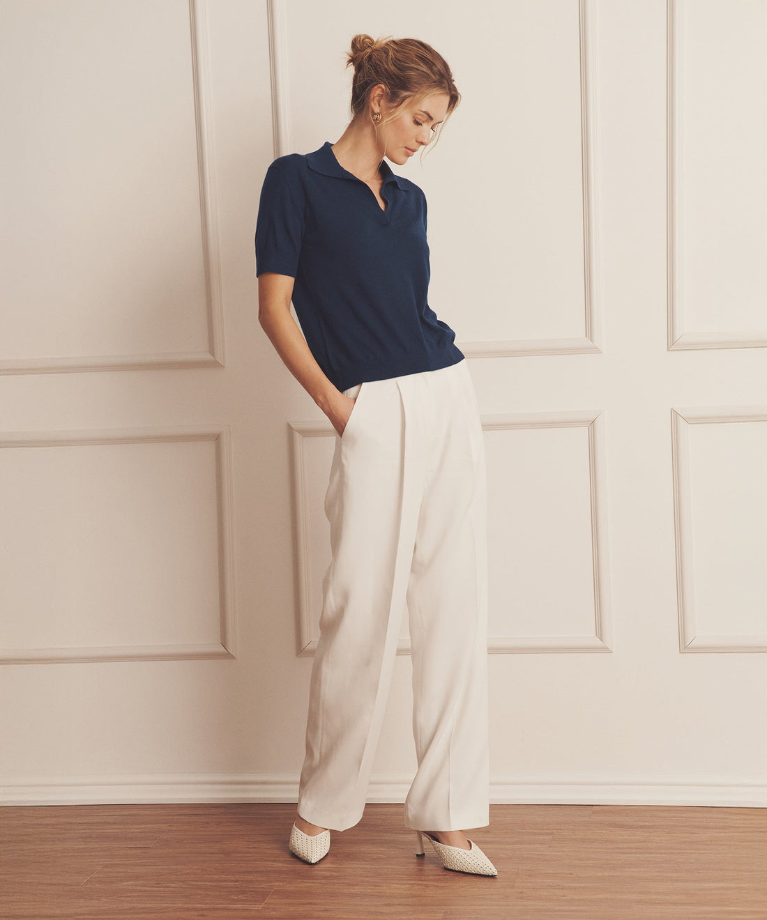 Super Fine Cashmere Short Sleeve Polo