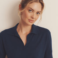 Super Fine Cashmere Short Sleeve Polo