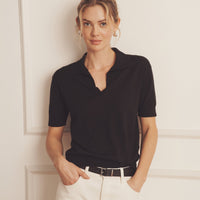 Super Fine Cashmere Short Sleeve Polo