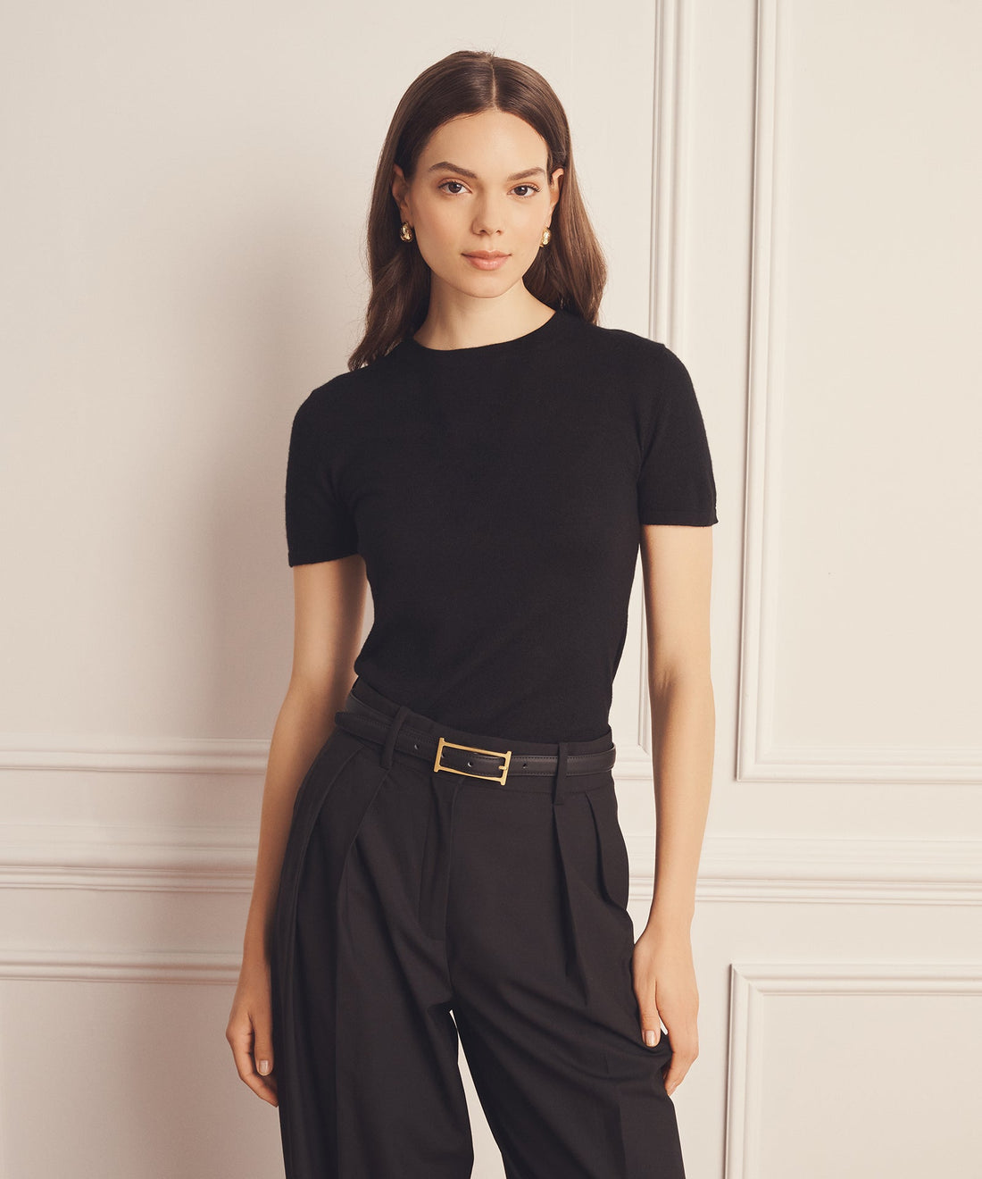 Super Fine Cashmere Shrunken T-Shirt