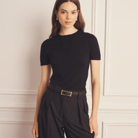 Super Fine Cashmere Shrunken T-Shirt