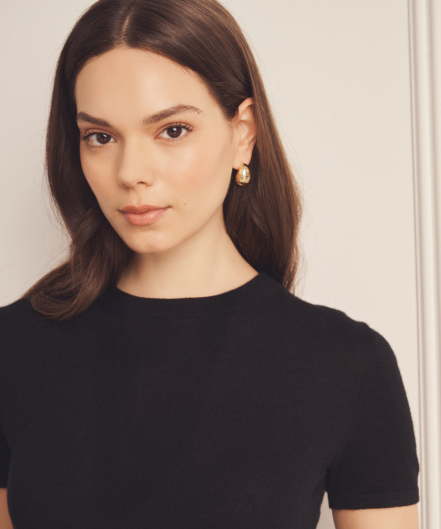 Super Fine Cashmere Shrunken T-Shirt