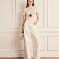 Super Fine Cashmere Shrunken T-Shirt