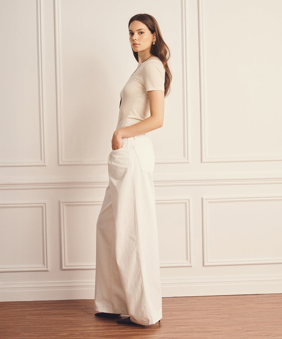 Super Fine Cashmere Shrunken T-Shirt
