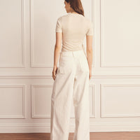 Super Fine Cashmere Shrunken T-Shirt