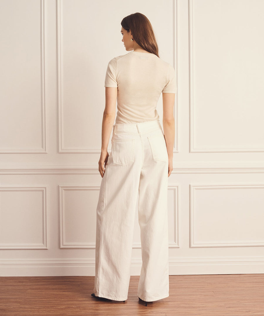 Super Fine Cashmere Shrunken T-Shirt