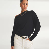 Super Fine Cashmere Asymmetrical Top