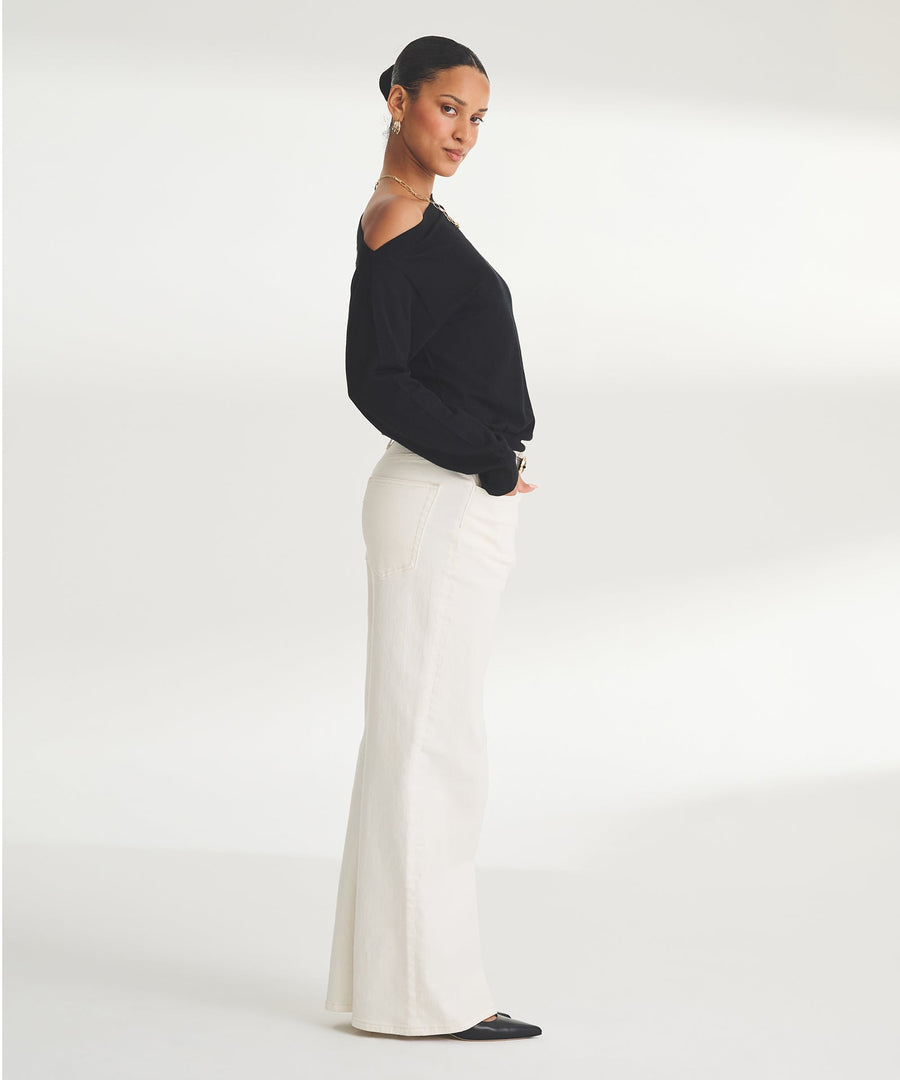 Super Fine Cashmere Asymmetrical Top