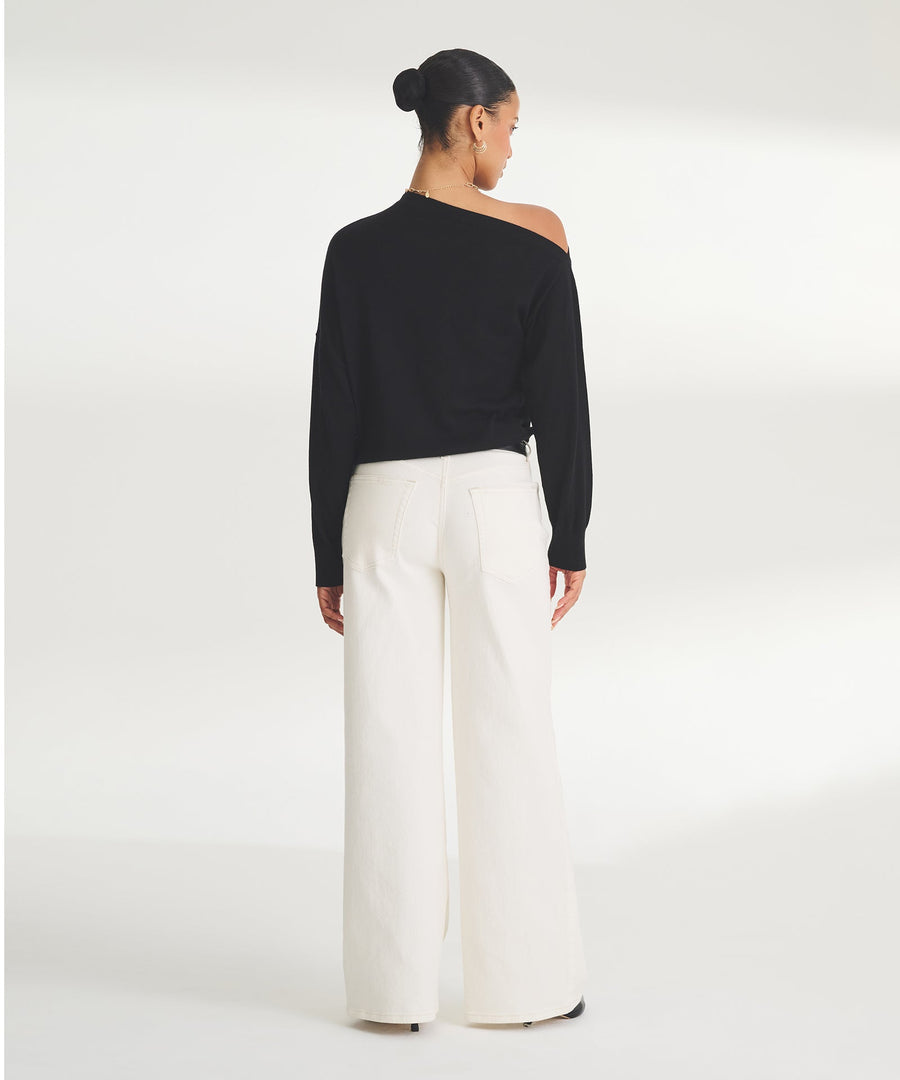Super Fine Cashmere Asymmetrical Top