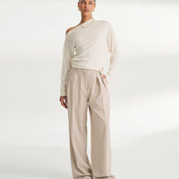 Super Fine Cashmere Asymmetrical Top