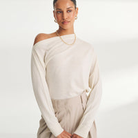 Super Fine Cashmere Asymmetrical Top