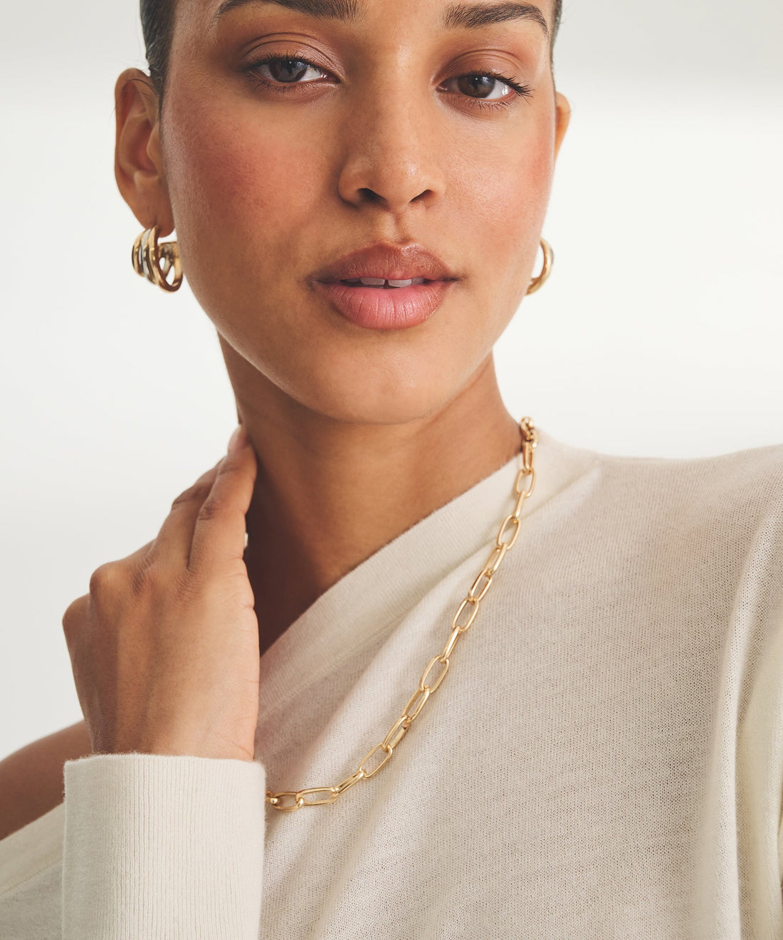 Super Fine Cashmere Asymmetrical Top