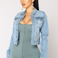 I'm So Basic Denim Jacket - Light Wash