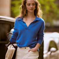 Featherweight Cashmere Polo Sweater