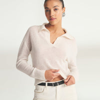 Featherweight Cashmere Polo Sweater