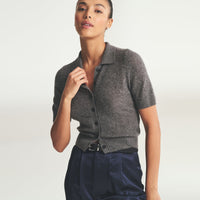 Featherweight Cashmere Short Sleeve Cardigan