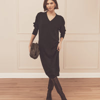 Signature Cashmere V-Neck Dress