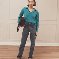 Long Sleeve V-Neck Polo