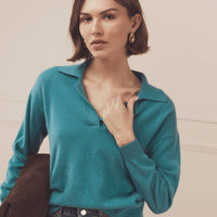 Long Sleeve V-Neck Polo