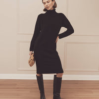 Luxe Cashmere Turtleneck Dress