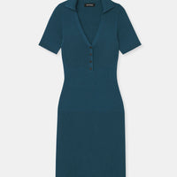 Silk Cashmere Polo Mini Dress