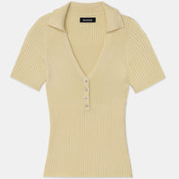 Silk Cashmere Short Sleeve Polo