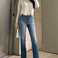 Killing 'Em Softly Side Split Jean - Medium Blue Wash