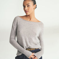 Lightweight Cashmere Boatneck Sweater