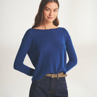 Lightweight Cashmere Boatneck Sweater