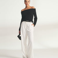 Lightweight Cashmere Off The Shoulder Top