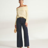 Lightweight Cashmere Off The Shoulder Top