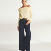 Lightweight Cashmere Off The Shoulder Top