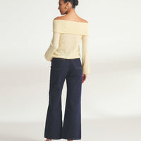 Lightweight Cashmere Off The Shoulder Top